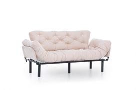 kalune design love - Kalune Design 3-sėdynė sofa-lova Nitta Triple - Kreminis - 2 nuotrauka