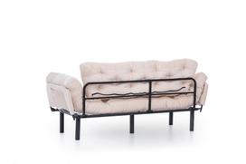 kalune design love - Kalune Design 3-sėdynė sofa-lova Nitta Triple - Kreminis - 3 nuotrauka