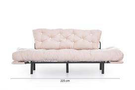 kalune design love - Kalune Design 3-sėdynė sofa-lova Nitta Triple - Kreminis - 6 nuotrauka