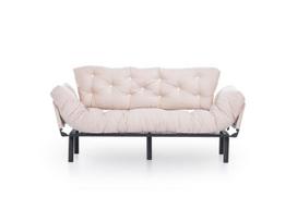 kalune design love - Kalune Design 3-sėdynė sofa-lova Nitta Triple - Kreminis - 9 nuotrauka