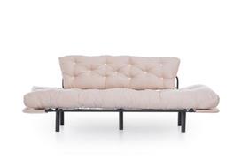 kalune design love - Kalune Design 3-sėdynė sofa-lova Nitta Triple - Kreminis - 10 nuotrauka
