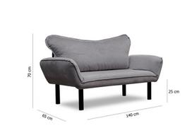 kalune design love - Kalune Design 2-sėdynė sofa-lova Chatto - Pilkas - 7 nuotrauka