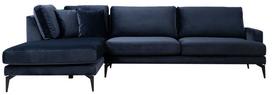 Kalune Design Kampo sofa Papira Corner Left (Chl+3R) - Navy Mėlyna