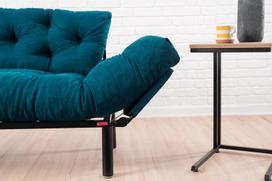 melyna sofa lova - Kalune Design 2-sėdynė sofa-lova Nitta - Petrol Mėlyna - 8 nuotrauka