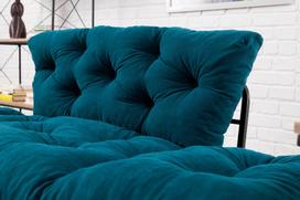 melyna sofa lova - Kalune Design 2-sėdynė sofa-lova Nitta - Petrol Mėlyna - 12 nuotrauka