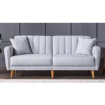 dviviete sofa lov - Kalune Design 3-sėdynė sofa-lova Aqua - Pilkas - 2 nuotrauka