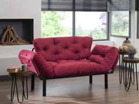 kalune design love - Kalune Design 2-sėdynė sofa-lova Nitta - Maroon - 6 nuotrauka