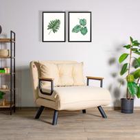 kalune design love - Kalune Design 1-SEAT sofa-lova Sando Single - Kreminis - 2 nuotrauka