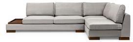 Kalune Design Kampo sofa Tulip Corner Right With Pouf - Light Pilkas