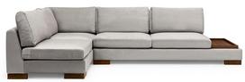 Kalune Design Kampo sofa Tulip Corner Left With Pouf - Light Pilkas