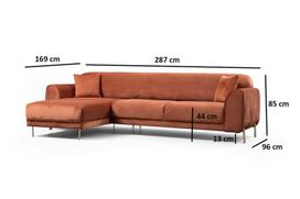 kalune design love - Kalune Design Kampo sofa Image Corner Left ( Chl-3R ) - Cinnamon - 12 nuotrauka