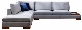 Kalune Design Kampo sofa Tulip Corner Left With Pouf - Dark Pilkas
