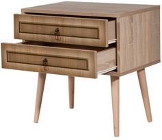 stalas 60 40 - Naktinis staliukas Kalune Design 863 (VIII), 61 cm, ąžuolo/šviesiai rudos spalvos - 3 nuotrauka