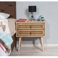 stalas 60 40 - Naktinis staliukas Kalune Design 863 (VIII), 61 cm, ąžuolo/šviesiai rudos spalvos - 5 nuotrauka