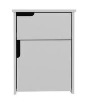 stalas 60 40 - Naktinis staliukas Kalune Design Asra, baltas - 1 nuotrauka