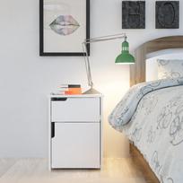stalas 60 40 - Naktinis staliukas Kalune Design Asra, baltas - 3 nuotrauka