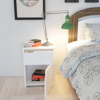stalas 60 40 - Naktinis staliukas Kalune Design Asra, baltas - 4 nuotrauka