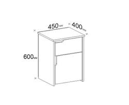 stalas 60 40 - Naktinis staliukas Kalune Design Asra, baltas - 5 nuotrauka