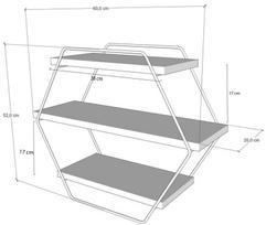 20 cm lentyna - Lentyna Kalune Design Azra, ruda - 5 nuotrauka