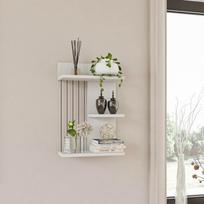 balta pakabinama lentyna - Kalune Design Sienos lentyna Kınık - Baltas - 2 nuotrauka