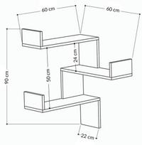 balta pakabinama lentyna - Pakabinama lentyna Kalune Design Luksa, balta - 3 nuotrauka