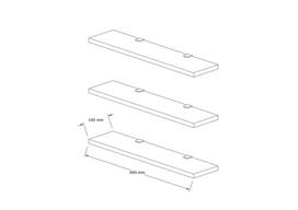 balta pakabinama lentyna - Kalune Design Sienos lentyna Boss v2 - Baltas - 3 nuotrauka