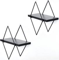 juoda metaline lentyna - 2-jų lentynų komplektas Kalune Design WR058, juodas - 2 nuotrauka