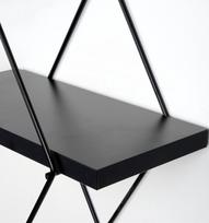 juoda metaline lentyna - 2-jų lentynų komplektas Kalune Design WR058, juodas - 3 nuotrauka