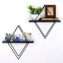 juoda metaline lentyna - 2-jų lentynų komplektas Kalune Design WR058, juodas - 4 nuotrauka