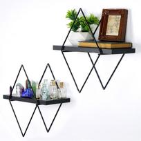 juoda metaline lentyna - 2-jų lentynų komplektas Kalune Design WR058, juodas - 5 nuotrauka