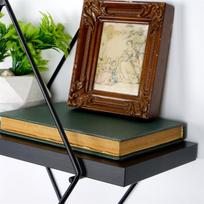 juoda metaline lentyna - 2-jų lentynų komplektas Kalune Design WR058, juodas - 7 nuotrauka
