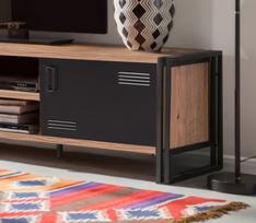tv staliukas pusies - TV staliukas Kalune Design Cosmo Rex, rudas/juodas - 4 nuotrauka