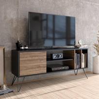 graikiniai riesutai - TV staliukas Kalune Design Mistico 140 cm, rudas/juodas - 3 nuotrauka