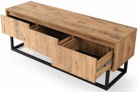 40 tv stovas - TV staliukas Kalune Design Tilsim 140 cm, rudas/juodas - 2 nuotrauka
