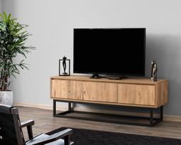 40 tv stovas - TV staliukas Kalune Design Tilsim 140 cm, rudas/juodas - 3 nuotrauka