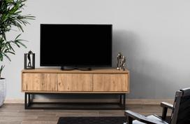 40 tv stovas - TV staliukas Kalune Design Tilsim 140 cm, rudas/juodas - 4 nuotrauka