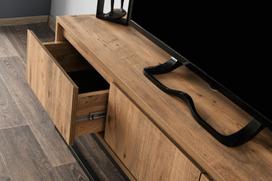 40 tv stovas - TV staliukas Kalune Design Tilsim 140 cm, rudas/juodas - 5 nuotrauka