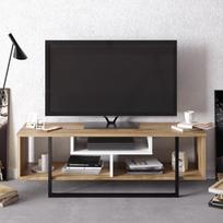 40 tv stovas - TV staliukas Kalune Design Asal 120 cm, ąžuolo spalvos/juodas - 3 nuotrauka