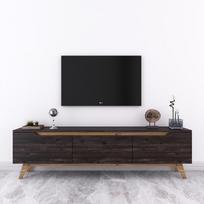 6 sp 180 - TV staliukas Kalune Design D1, juodas/rudas - 7 nuotrauka