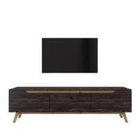 6 sp 180 - TV staliukas Kalune Design D1, juodas/rudas - 9 nuotrauka