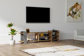 graikiniai riesutai - TV staliukas Kalune Design Zeyna, rudas/pilkas - 3 nuotrauka
