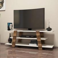 graikiniai riesutai - TV staliukas Flower, smėlio spalvos/rudas - 2 nuotrauka