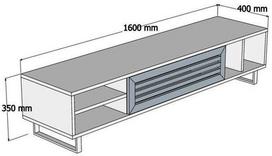 40 tv stovas - Kalune Design TV stalas Safir - Sapphire, Anthracite - 4 nuotrauka