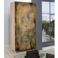 tamsios spintos - Spinta Kalune Design Wardrobe 863 (I), 90 cm, ąžuolo spalvos/tamsiai žalia - 5 nuotrauka