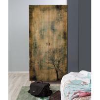 tamsios spintos - Spinta Kalune Design Wardrobe 863 (I), 90 cm, ąžuolo spalvos/tamsiai žalia - 6 nuotrauka