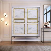 Kalune Design Drabužinė Martin Sürgülü 150 - Baltas, Juodas, Gold