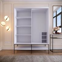 drabuzine - Kalune Design Drabužinė Martin Sürgülü 150 - Baltas, Juodas, Gold - 6 nuotrauka
