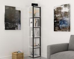 juoda knygu lentyna - Lentyna Kalune Design Texas, juoda/balta - 2 nuotrauka