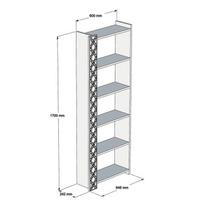 ruda knygu lentyna - Pastatoma lentyna Kalune Design City, balta/ruda - 4 nuotrauka