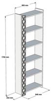 graikiniai riesutai - Pastatoma lentyna Kalune Design City, ruda/kreminė - 4 nuotrauka
